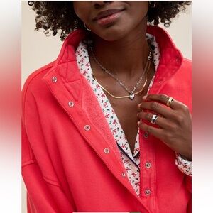 Aerie Oh Snap! Red Pullover Sweatshirt Size Medium, NWT